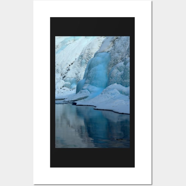 Blue Ice Flow Reflections Wall Art by AdamJewell